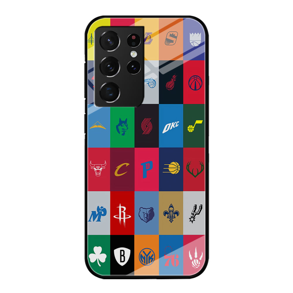 NBA Team Logos Samsung Galaxy S21 Ultra Case-Phone Case-Tempered Glass Case-Altracase
