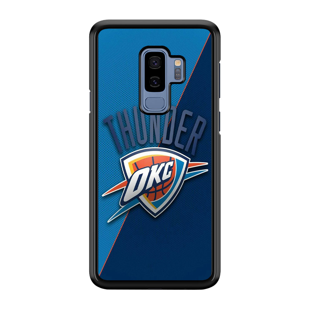 NBA Thunder Basketball 001 Samsung Galaxy S9 Plus Case-Phone Case-Rubber Black (2D Case)-Altracase