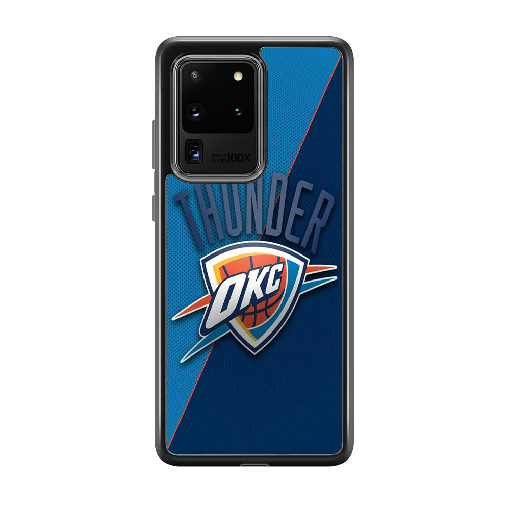 NBA Thunder Basketball 001 Samsung Galaxy S20 Ultra Case-Phone Case-Tempered Glass Case-Altracase