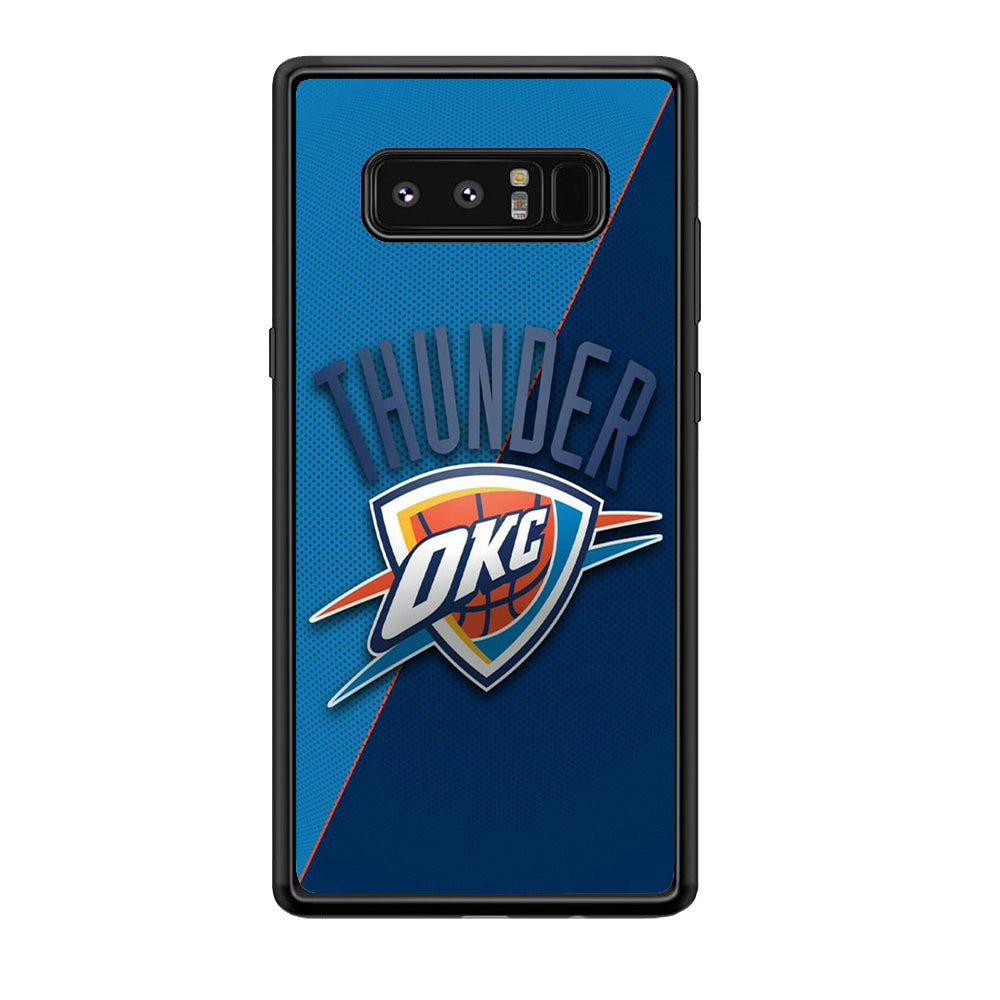 NBA Thunder Basketball 001 Samsung Galaxy Note 8 Case-Phone Case-Rubber Black (2D Case)-Altracase