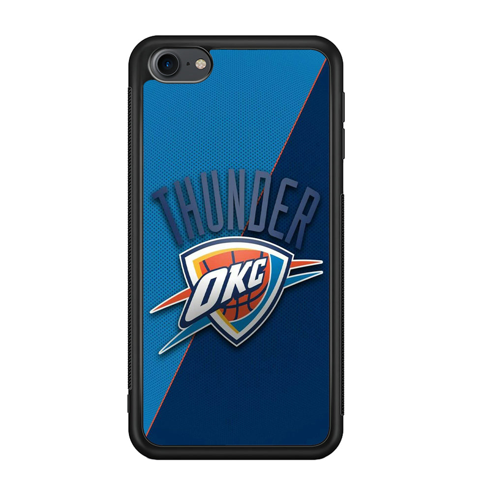 NBA Thunder Basketball 001 iPod Touch 6 Case-Phone Case-Rubber White (2D Case)-Altracase
