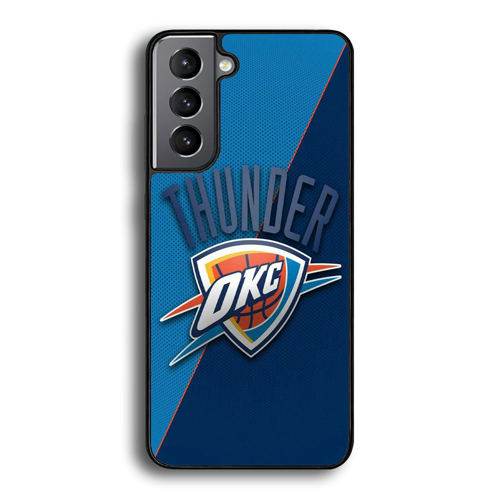 NBA Thunder Basketball 001 Samsung Galaxy S24 Case-Phone Case-Rubber Black (2D Case)-Altracase