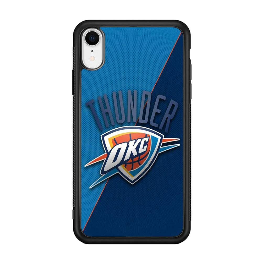 NBA Thunder Basketball 001 iPhone XR Case-Phone Case-Rubber Black (2D Case)-Altracase
