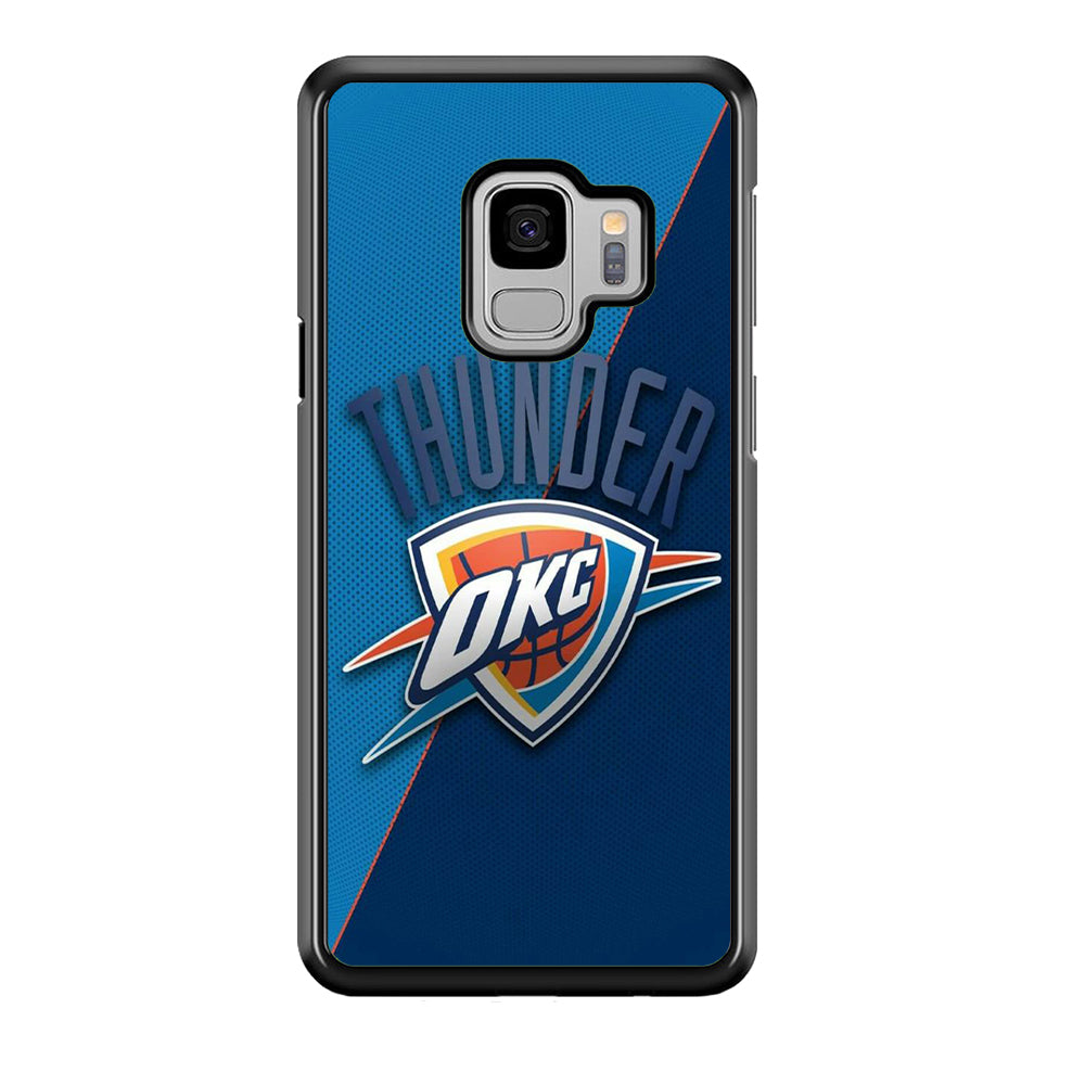 NBA Thunder Basketball 001 Samsung Galaxy S9 Case-Phone Case-Rubber Black (2D Case)-Altracase