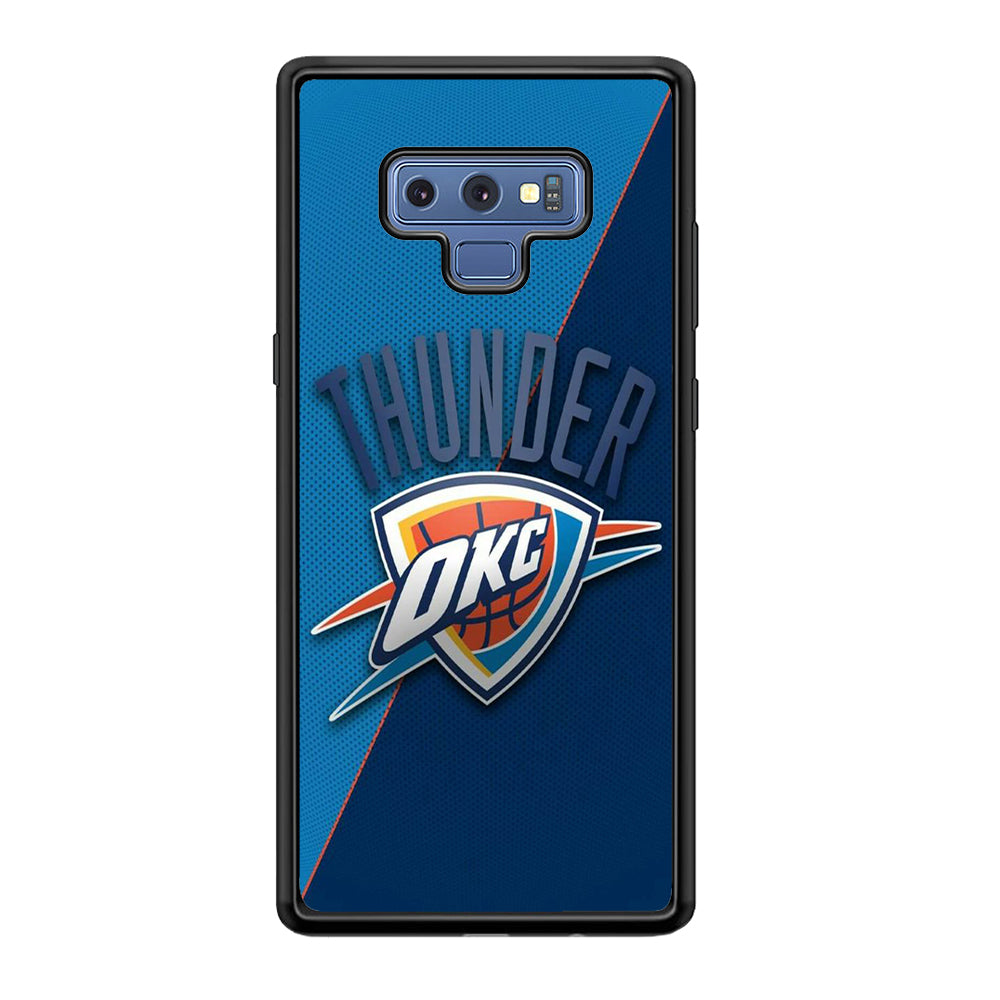 NBA Thunder Basketball 001 Samsung Galaxy Note 9 Case-Phone Case-Rubber Black (2D Case)-Altracase