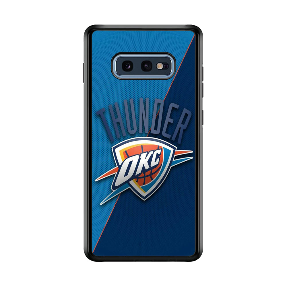 NBA Thunder Basketball 001 Samsung Galaxy S10E Case-Phone Case-Rubber Black (2D Case)-Altracase