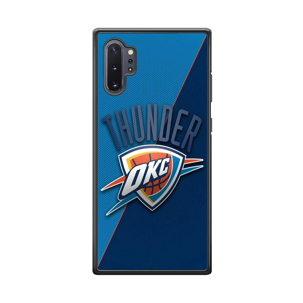 NBA Thunder Basketball 001 Samsung Galaxy Note 10 Plus Case-Phone Case-Rubber Black (2D Case)-Altracase