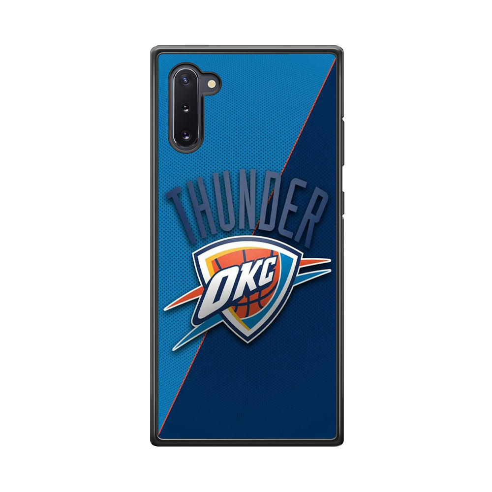 NBA Thunder Basketball 001 Samsung Galaxy Note 10 Case-Phone Case-Rubber Black (2D Case)-Altracase