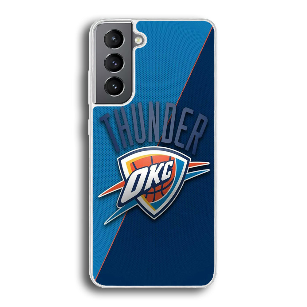 NBA Thunder Basketball 001 Samsung Galaxy S23 Plus Case-Phone Case-Rubber White (2D Case)-Altracase
