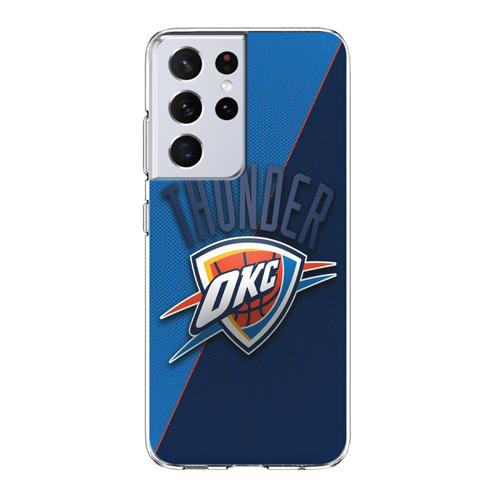 NBA Thunder Basketball 001 Samsung Galaxy S21 Ultra Case-Phone Case-Clear Soft Case-Altracase