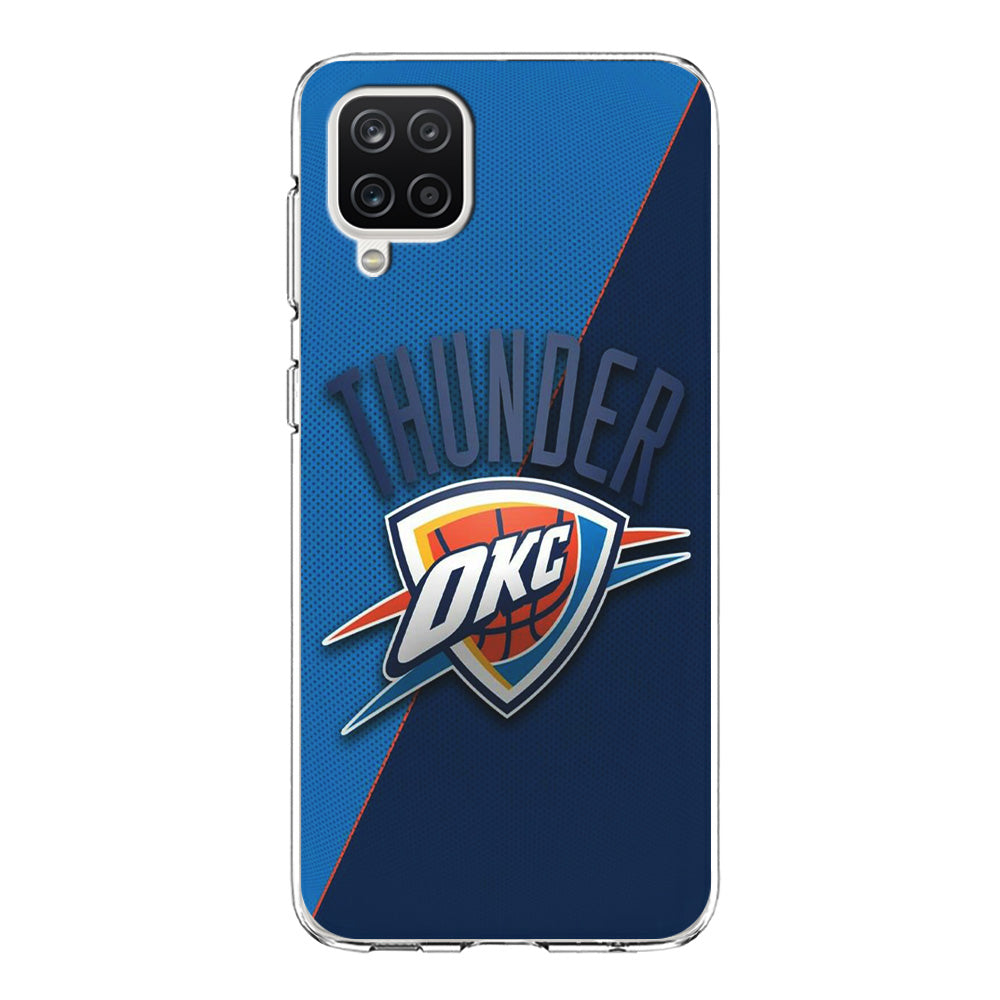 NBA Thunder Basketball 001 Samsung Galaxy A12 Case-Phone Case-Clear Soft Case-Altracase