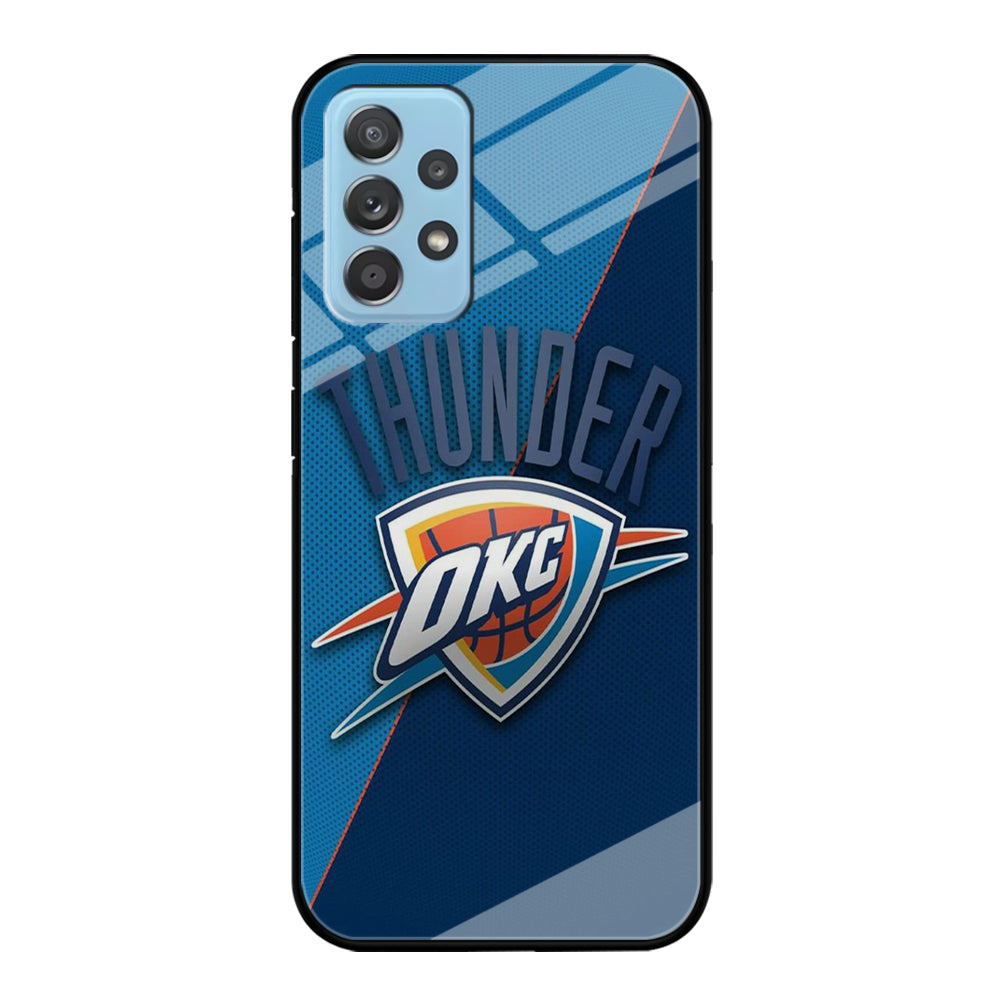 NBA Thunder Basketball 001 Samsung Galaxy A72 Case-Phone Case-Tempered Glass Case-Altracase