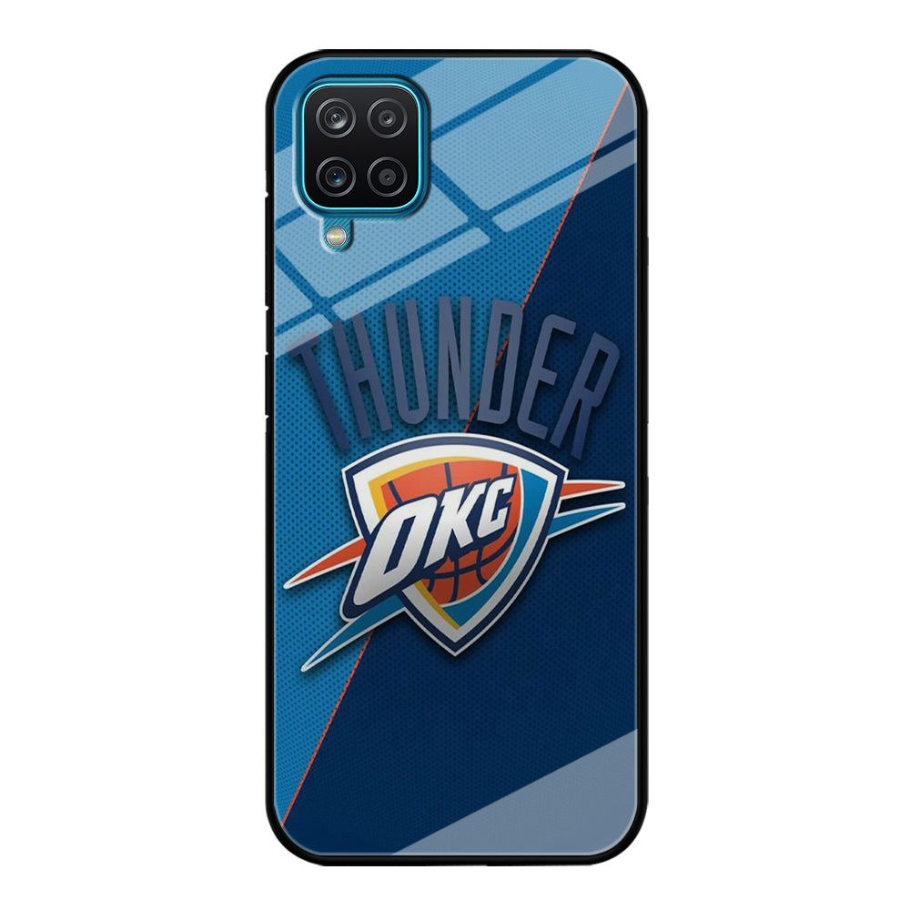 NBA Thunder Basketball 001 Samsung Galaxy A12 Case-Phone Case-Tempered Glass Case-Altracase
