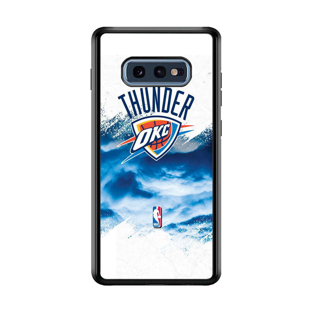 NBA Thunder Basketball 002 Samsung Galaxy S10E Case-Phone Case-Rubber Black (2D Case)-Altracase