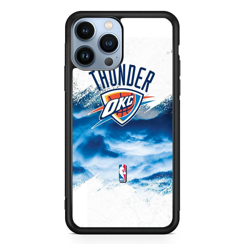 NBA Thunder Basketball 002 iPhone 14 Pro Case-Phone Case-Rubber Black (2D Case)-Altracase