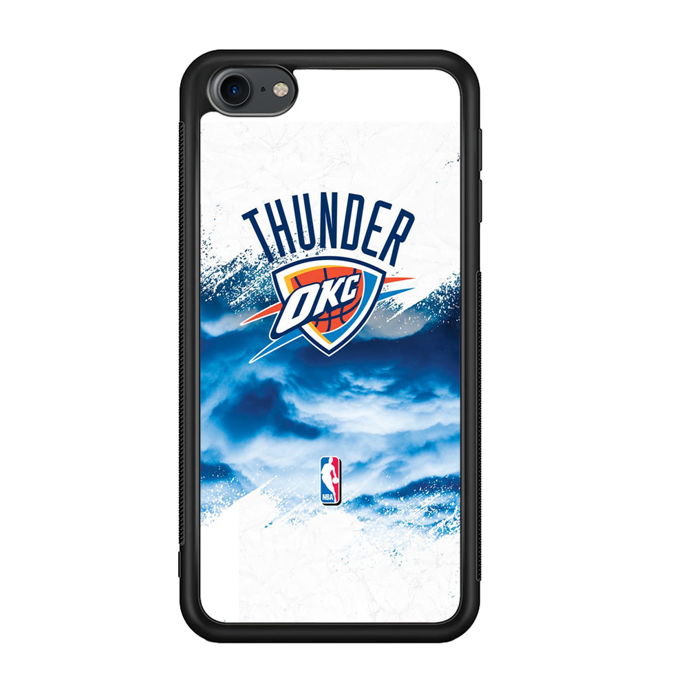 NBA Thunder Basketball 002 iPod Touch 6 Case-Phone Case-Rubber White (2D Case)-Altracase