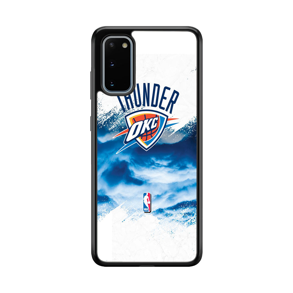 NBA Thunder Basketball 002 Samsung Galaxy S20 Case-Phone Case-Rubber Black (2D Case)-Altracase