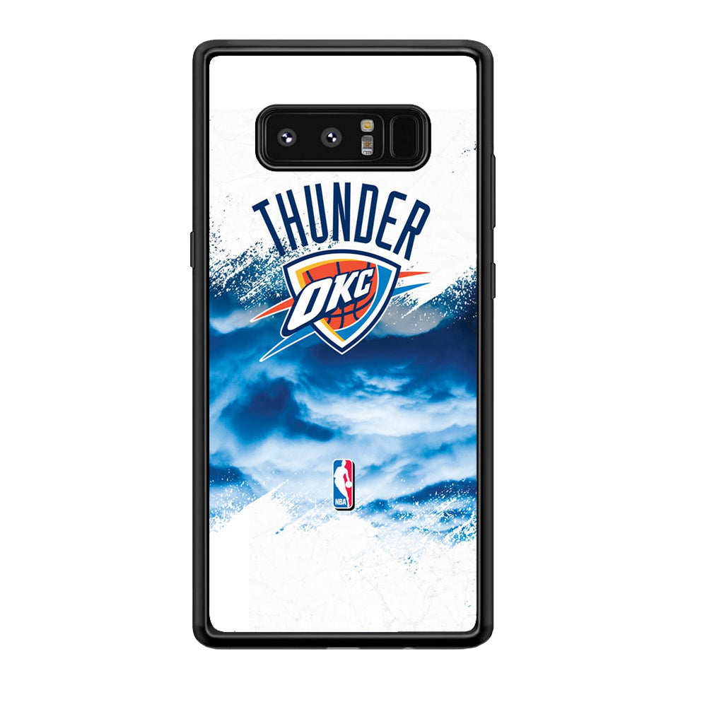 NBA Thunder Basketball 002 Samsung Galaxy Note 8 Case-Phone Case-Rubber Black (2D Case)-Altracase