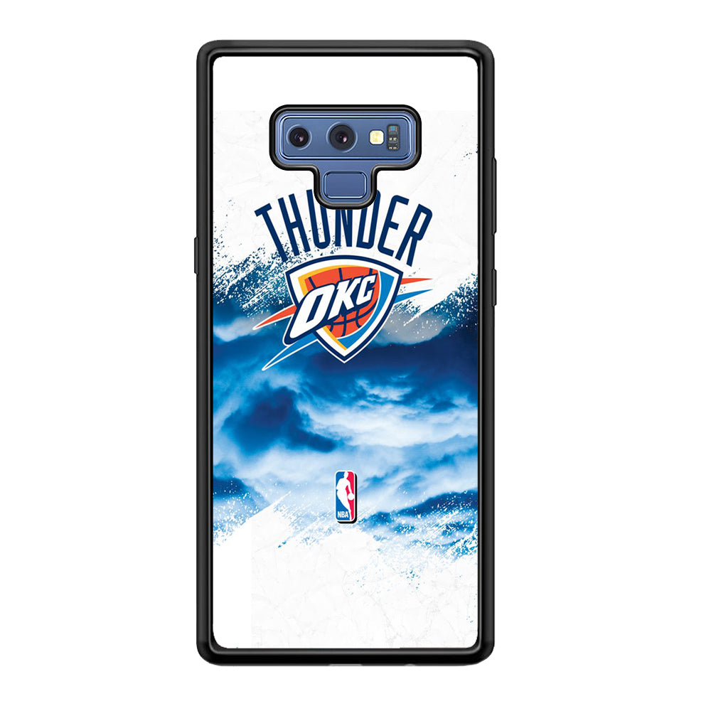 NBA Thunder Basketball 002 Samsung Galaxy Note 9 Case-Phone Case-Rubber Black (2D Case)-Altracase