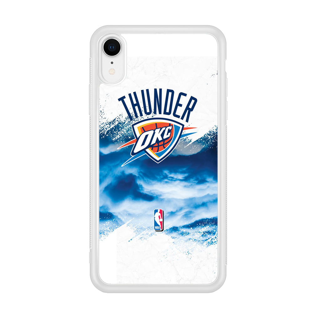 NBA Thunder Basketball 002 iPhone XR Case-Phone Case-Rubber White (2D Case)-Altracase