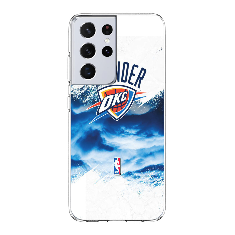 NBA Thunder Basketball 002 Samsung Galaxy S21 Ultra Case-Phone Case-Clear Soft Case-Altracase