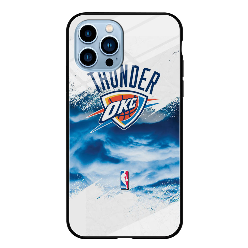 NBA Thunder Basketball 002 iPhone 15 Pro Case-Phone Case-Tempered Glass Case-Altracase