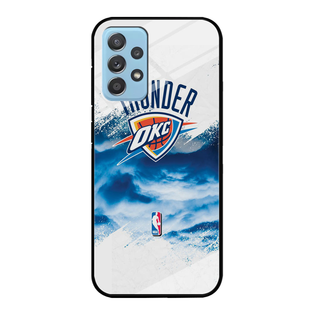 NBA Thunder Basketball 002 Samsung Galaxy A72 Case-Phone Case-Tempered Glass Case-Altracase