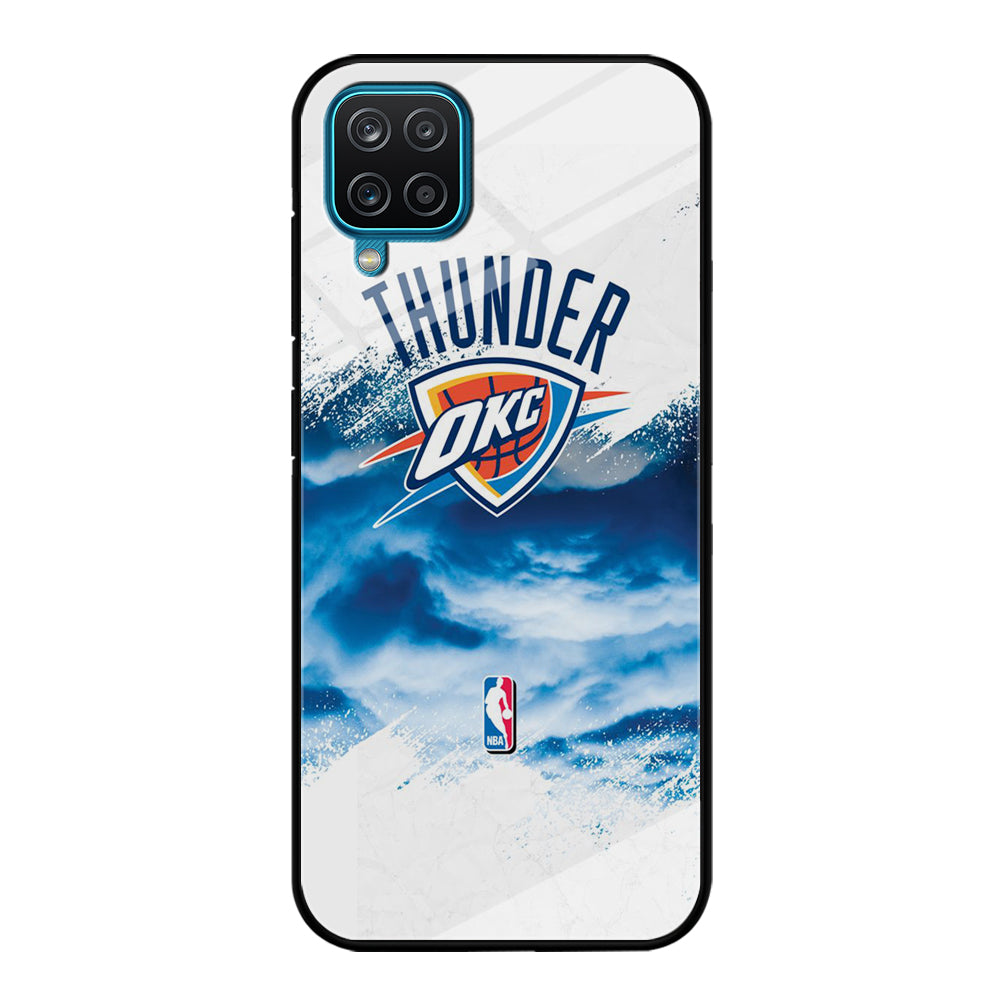 NBA Thunder Basketball 002 Samsung Galaxy A12 Case-Phone Case-Tempered Glass Case-Altracase
