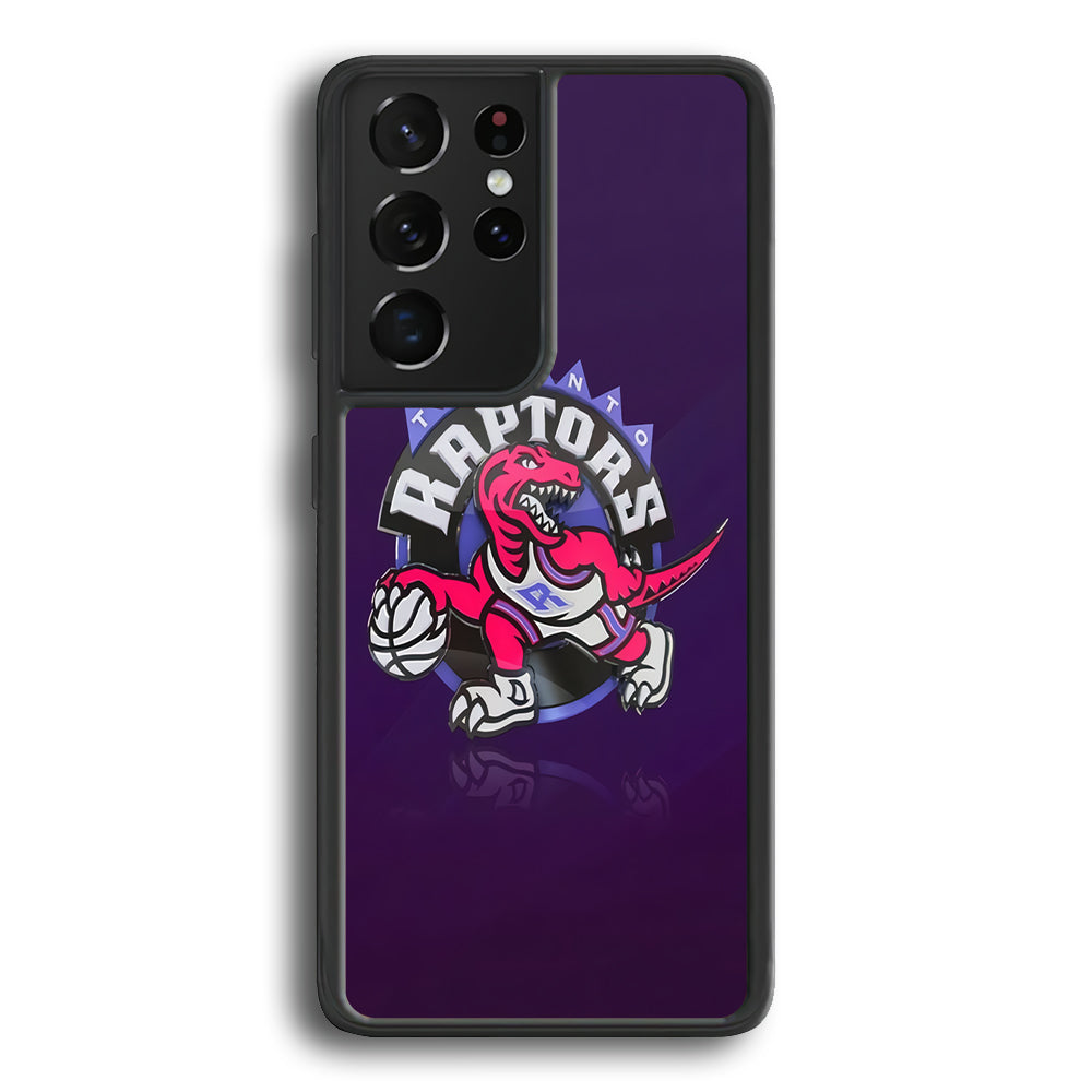 NBA Toronto Raptors Basketball 002 Samsung Galaxy S21 Ultra Case-Phone Case-Rubber Black (2D Case)-Altracase