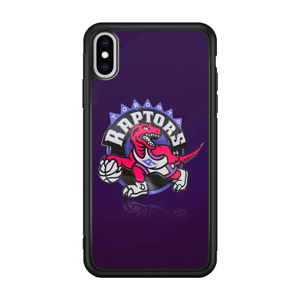 NBA Toronto Raptors Basketball 002 iPhone Xs Case-Phone Case-Rubber Black (2D Case)-Altracase