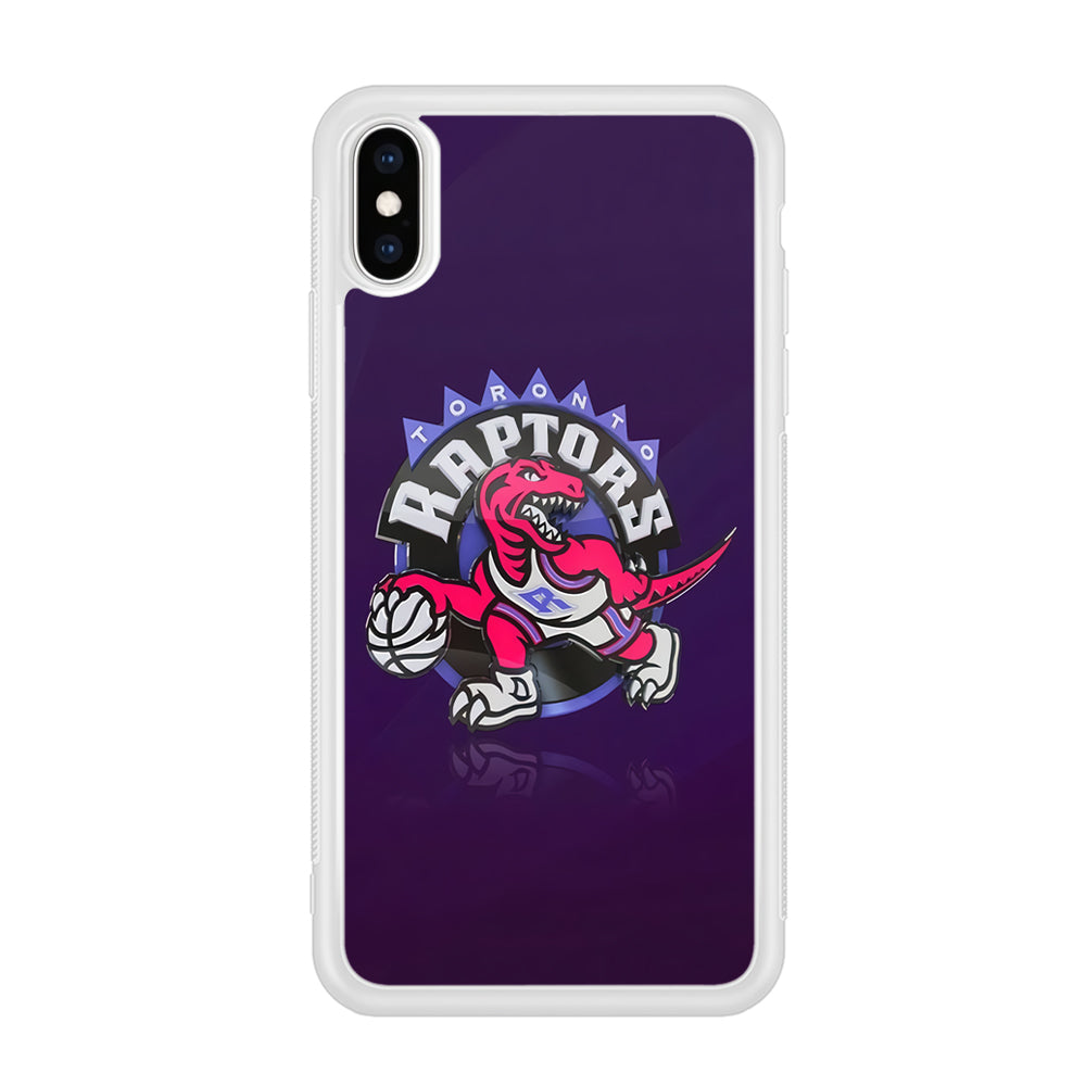 NBA Toronto Raptors Basketball 002 iPhone Xs Case-Phone Case-Rubber White (2D Case)-Altracase