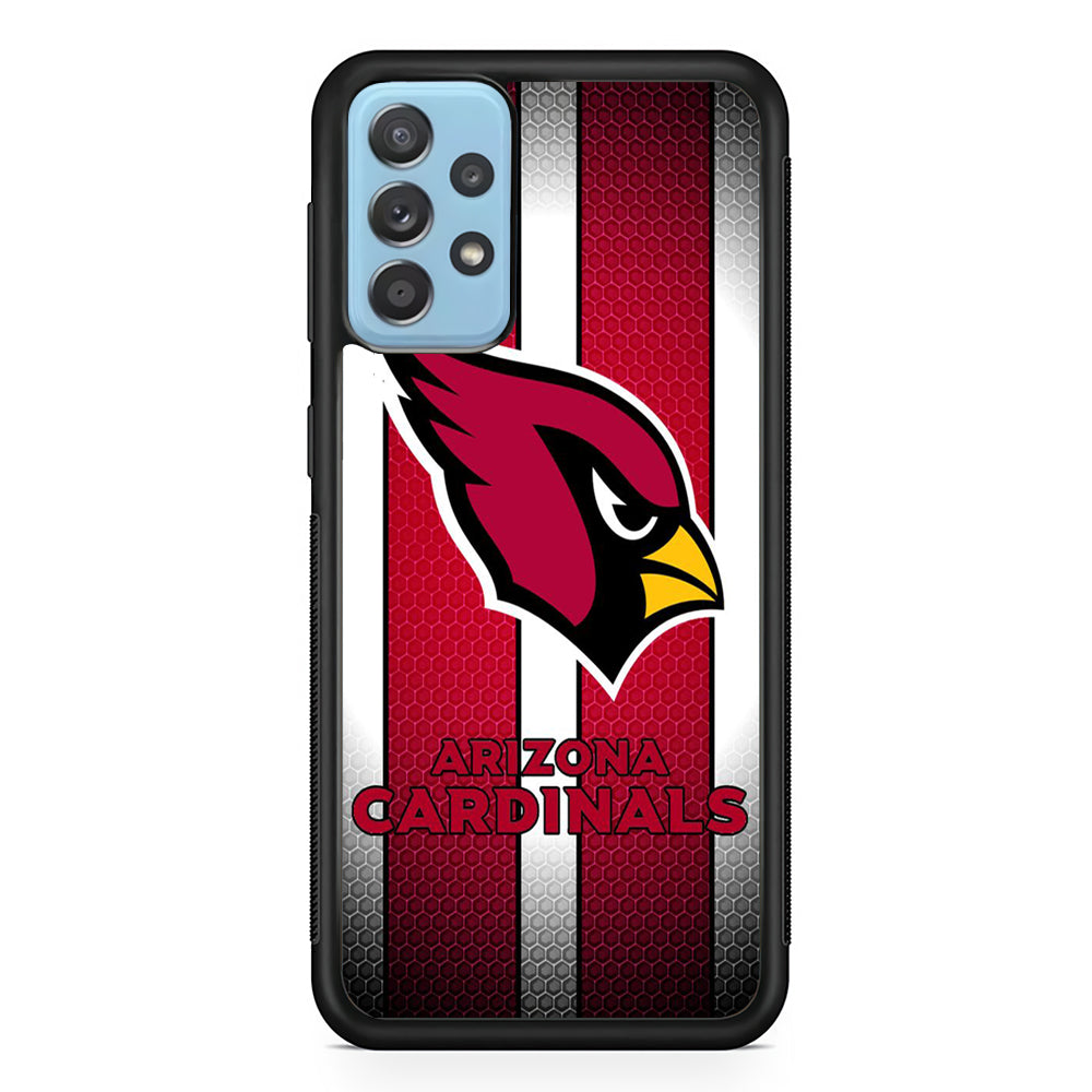 NFL Arizona Cardinals 001 Samsung Galaxy A72 Case-Phone Case-Rubber Black (2D Case)-Altracase
