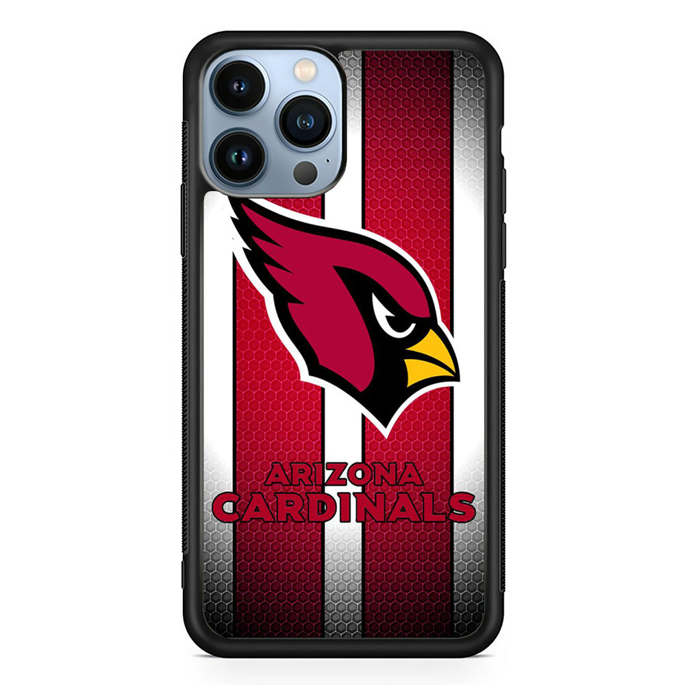NFL Arizona Cardinals 001 iPhone 15 Pro Case-Phone Case-Rubber Black (2D Case)-Altracase