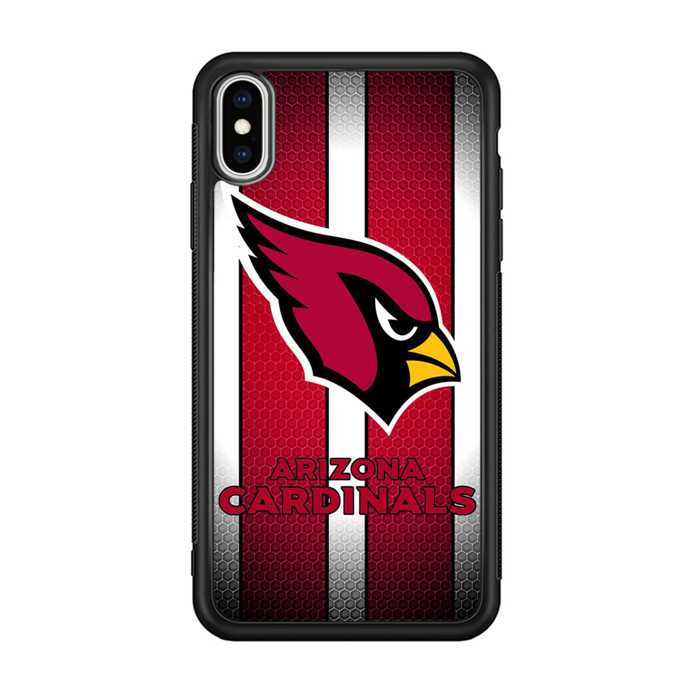 NFL Arizona Cardinals 001 iPhone Xs Case-Phone Case-Rubber Black (2D Case)-Altracase