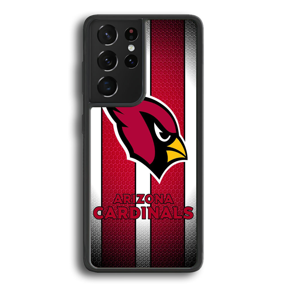 NFL Arizona Cardinals 001 Samsung Galaxy S21 Ultra Case-Phone Case-Rubber Black (2D Case)-Altracase