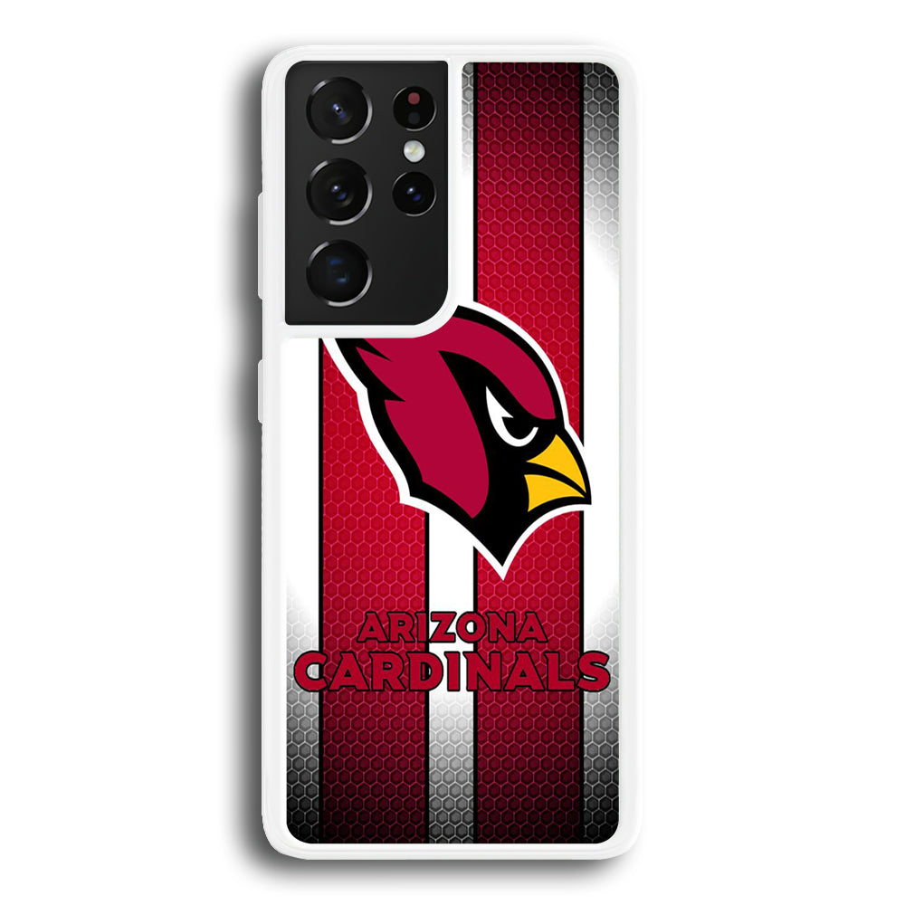 NFL Arizona Cardinals 001 Samsung Galaxy S24 Ultra Case-Phone Case-Rubber White (2D Case)-Altracase