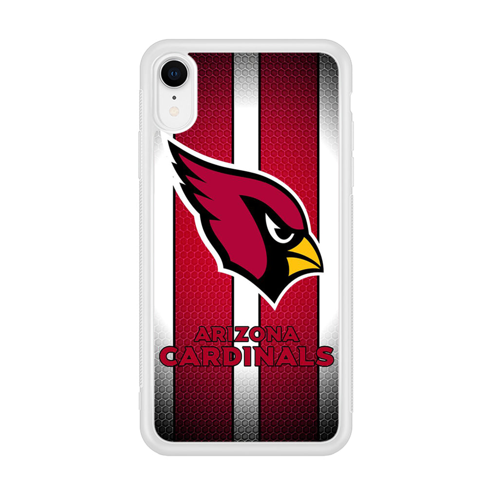 NFL Arizona Cardinals 001 iPhone XR Case-Phone Case-Rubber White (2D Case)-Altracase