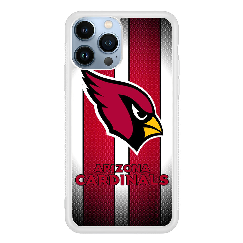 NFL Arizona Cardinals 001 iPhone 15 Pro Case-Phone Case-Rubber White (2D Case)-Altracase