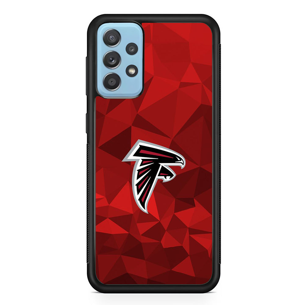 NFL Atlanta Falcons 001 Samsung Galaxy A72 Case-Phone Case-Rubber Black (2D Case)-Altracase