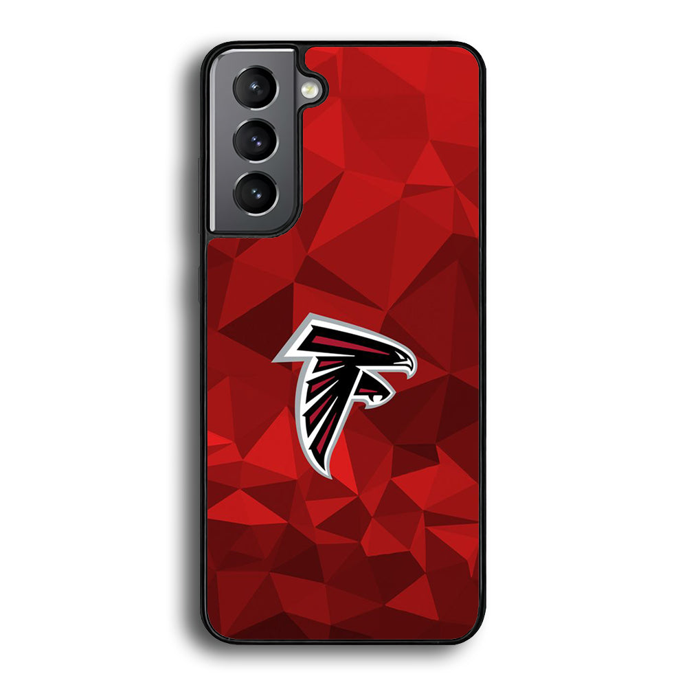 NFL Atlanta Falcons 001 Samsung Galaxy S21 Case-Phone Case-Rubber Black (2D Case)-Altracase