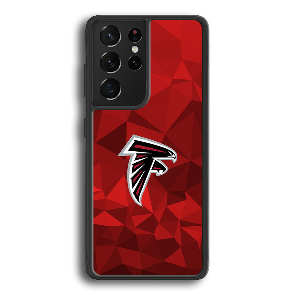 NFL Atlanta Falcons 001 Samsung Galaxy S21 Ultra Case-Phone Case-Rubber Black (2D Case)-Altracase