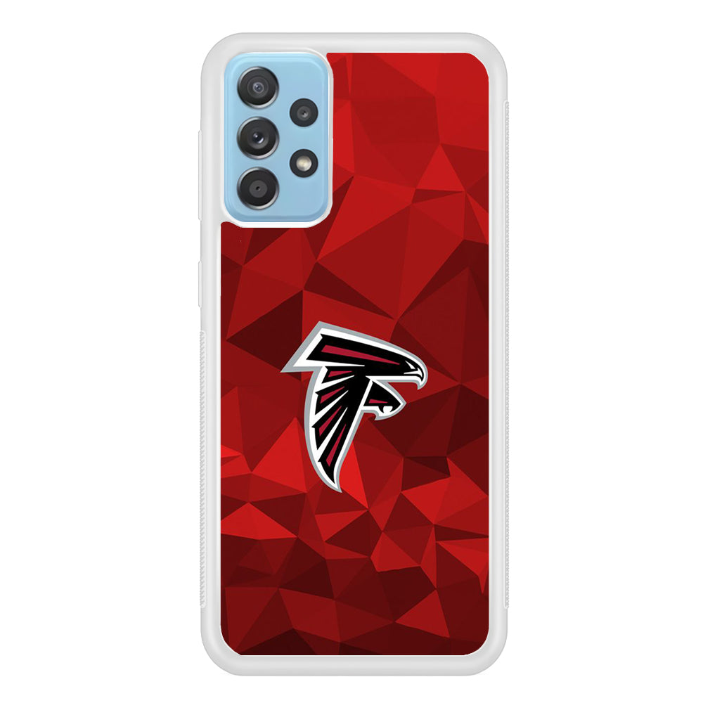 NFL Atlanta Falcons 001 Samsung Galaxy A72 Case-Phone Case-Rubber White (2D Case)-Altracase