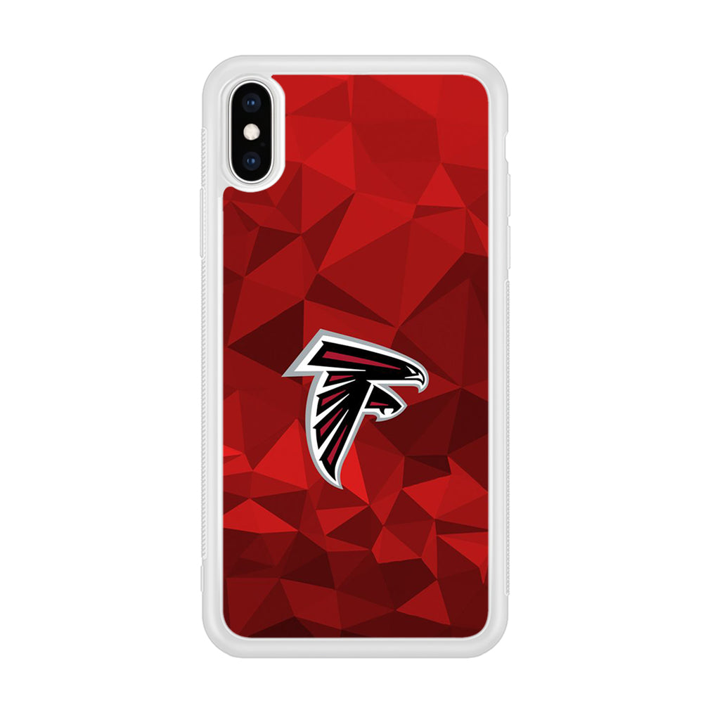 NFL Atlanta Falcons 001 iPhone Xs Case-Phone Case-Rubber White (2D Case)-Altracase