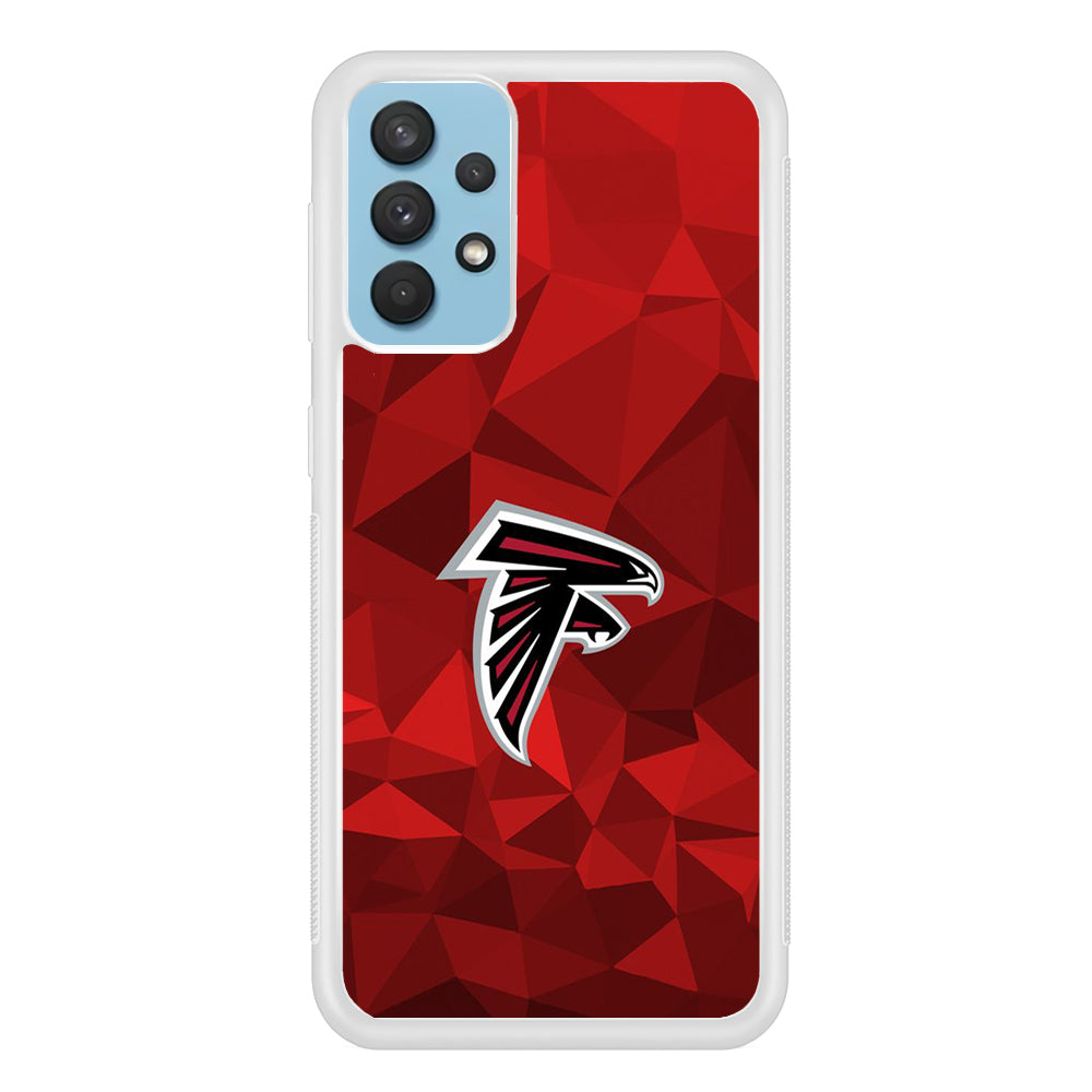 NFL Atlanta Falcons 001 Samsung Galaxy A32 Case-Phone Case-Rubber White (2D Case)-Altracase