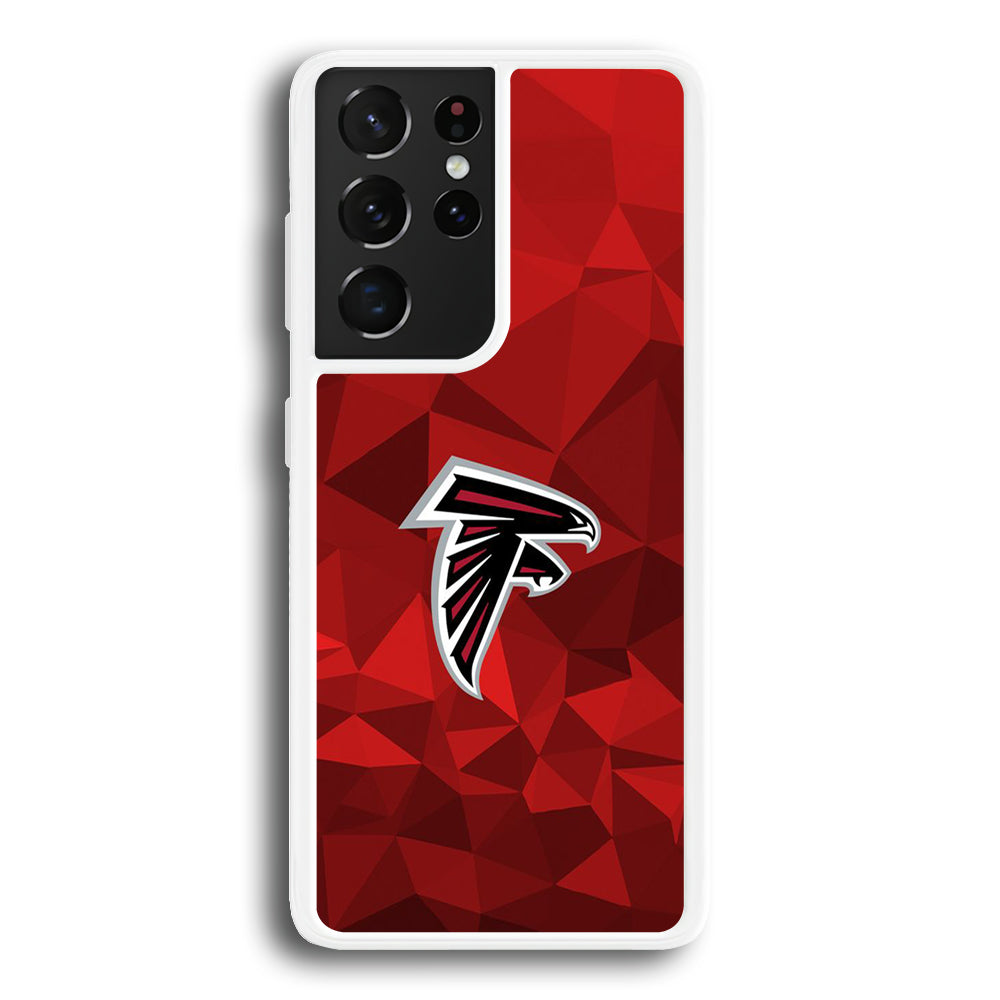 NFL Atlanta Falcons 001 Samsung Galaxy S21 Ultra Case-Phone Case-Rubber White (2D Case)-Altracase