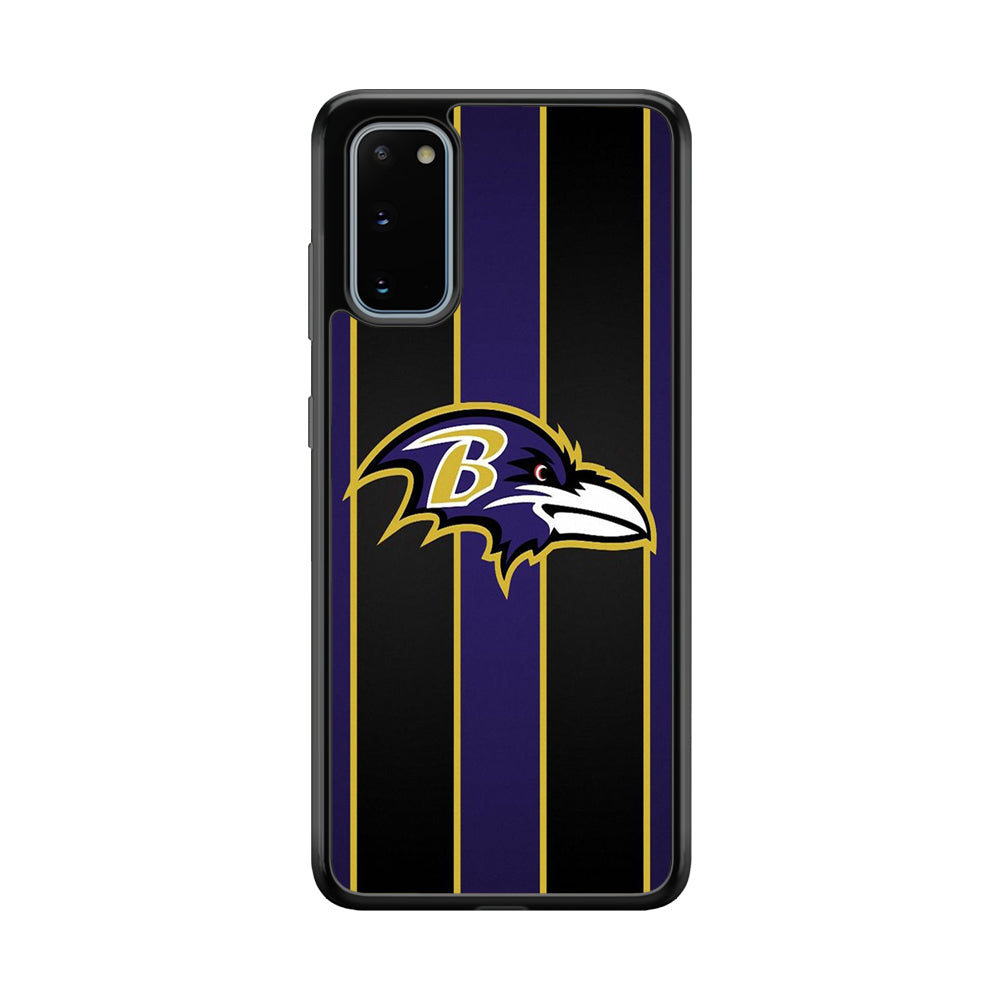 NFL Baltimore Ravens 001 Samsung Galaxy S20 Case-Phone Case-Rubber Black (2D Case)-Altracase