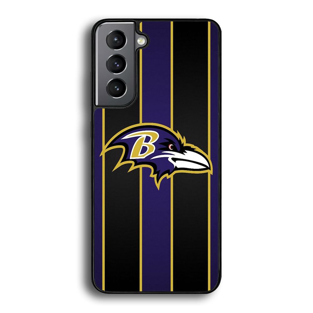 NFL Baltimore Ravens 001 Samsung Galaxy S23 Plus Case-Phone Case-Rubber Black (2D Case)-Altracase