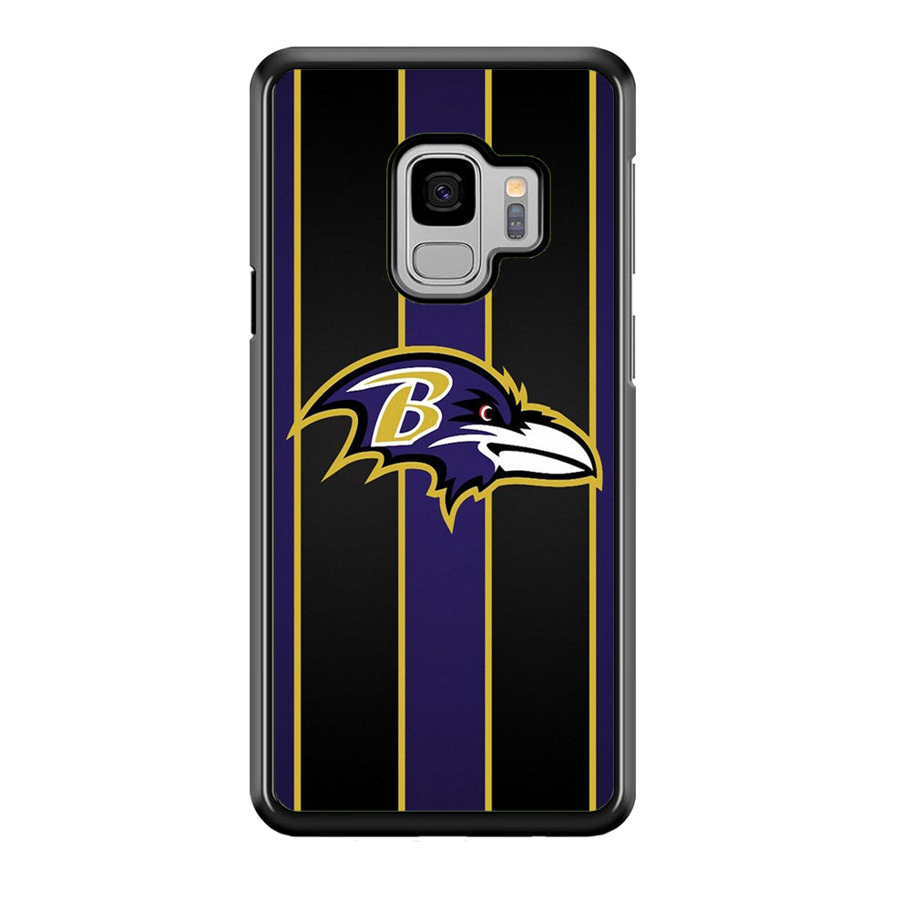NFL Baltimore Ravens 001 Samsung Galaxy S9 Case-Phone Case-Rubber Black (2D Case)-Altracase