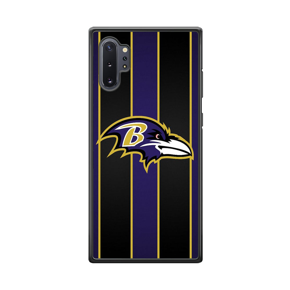 NFL Baltimore Ravens 001 Samsung Galaxy Note 10 Plus Case-Phone Case-Rubber Black (2D Case)-Altracase