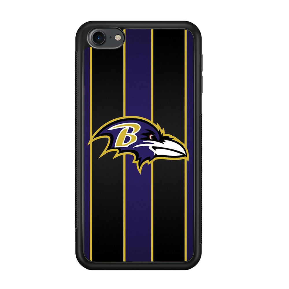 NFL Baltimore Ravens 001 iPod Touch 6 Case-Phone Case-Rubber White (2D Case)-Altracase